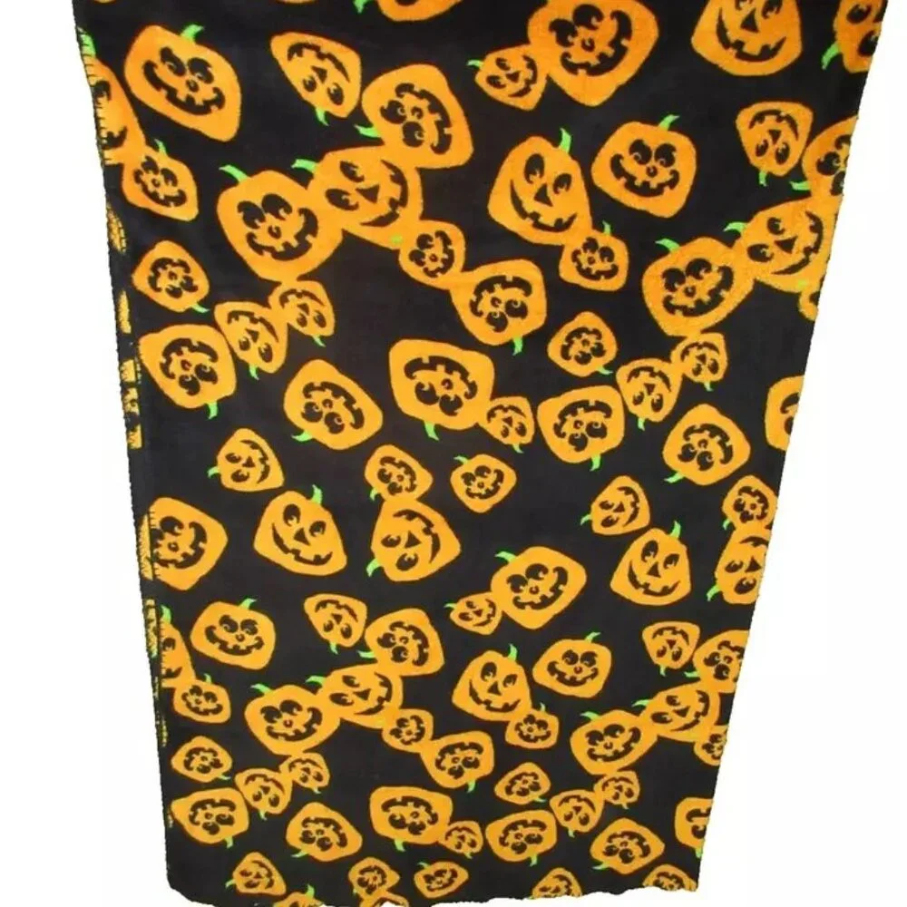 Smiling Jack O Lantern Pumpkin Throw